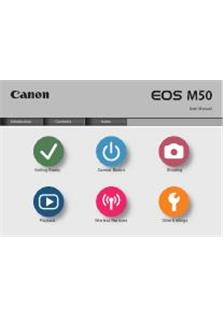 Canon EOS M50 manual. Camera Instructions.